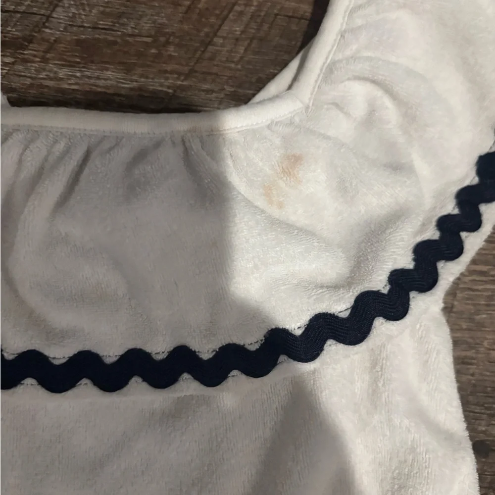 Janie and Jack Swim Cover Up French Terry Ruffle Ric Rac Beach Pool Toddler Girl